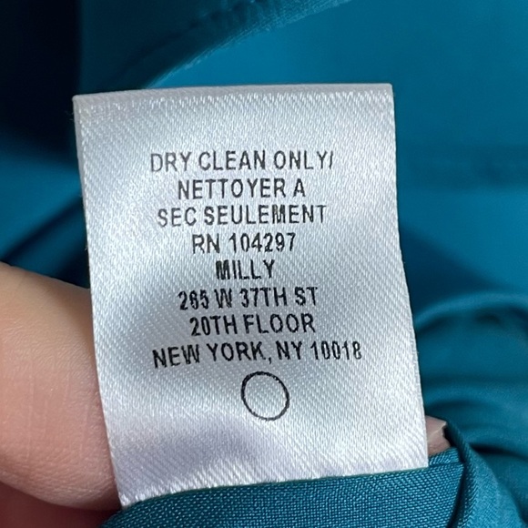 MILLY Selena Off Shoulder Dress in Teal Size 6 - Picture 5 of 10